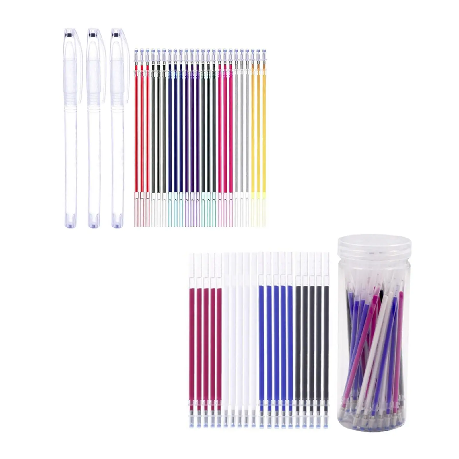 Portable Heat Erasable Pen Refills Fabric Marker DIY Replaceable Refills Vanishing for Tailors Quilting Embroidery Dressmaking