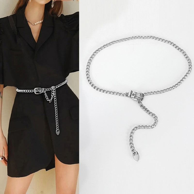 Gold Silber Metall Taille Kette Anzug Kleid Gürtel Vielseitig Mode Kühlen Stil Hosen Kette Gürtel Hip Hop Zubehör Gürtel – Detail 7