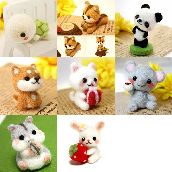 Wool Felt Needle Felting Kit, Needle Felting Kits Animals