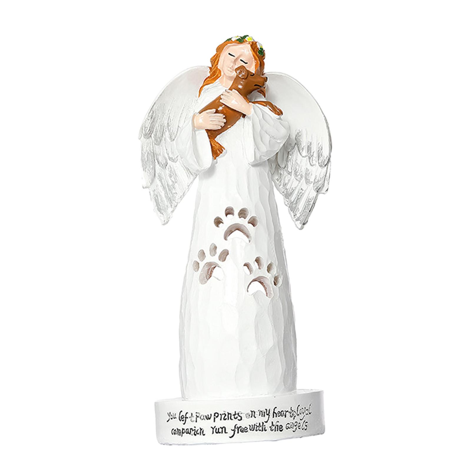 Fairy Statue Garden Ornament Porch Angel Sculpture Yard Art Resin Craft Landscaping for Home Garden Decoration