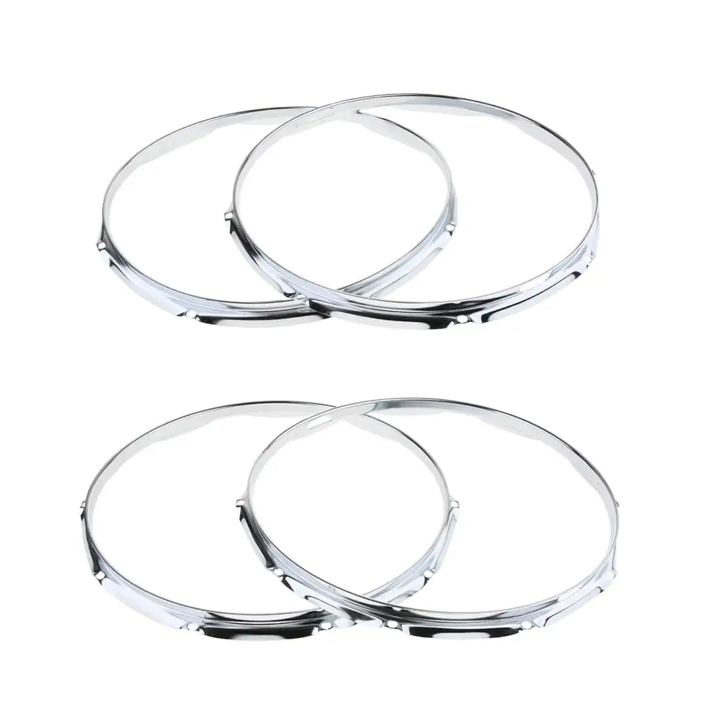 Sunnimix  1 Pair 14inch Drum Hoop Rim Hoops for Drum Set Kit Replacement Parts Thick 1.2mm