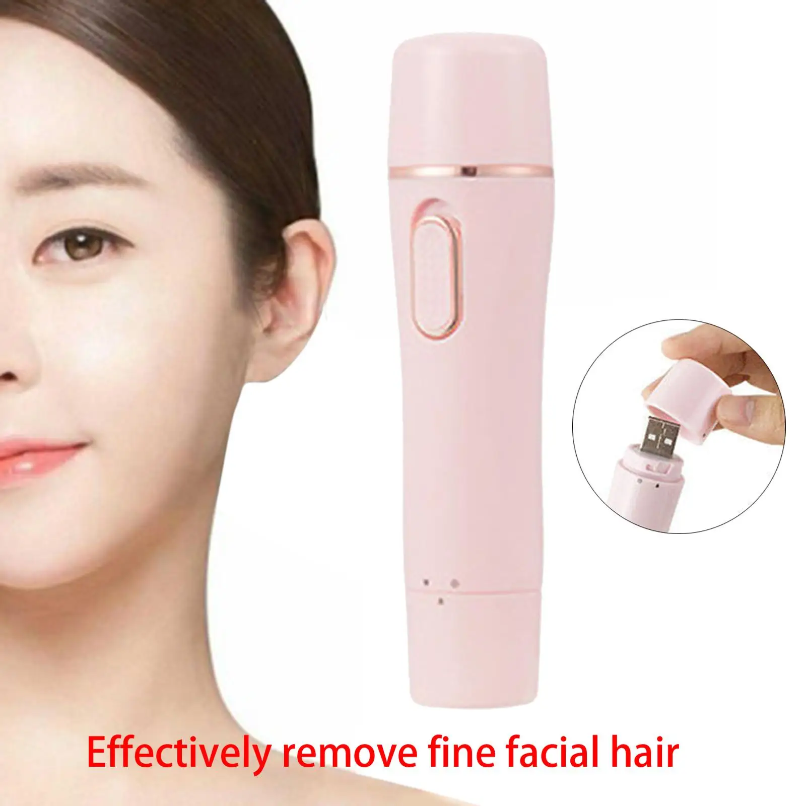 Electric    Waterproof USB Rechargeable Hair Clipper for Nose Women