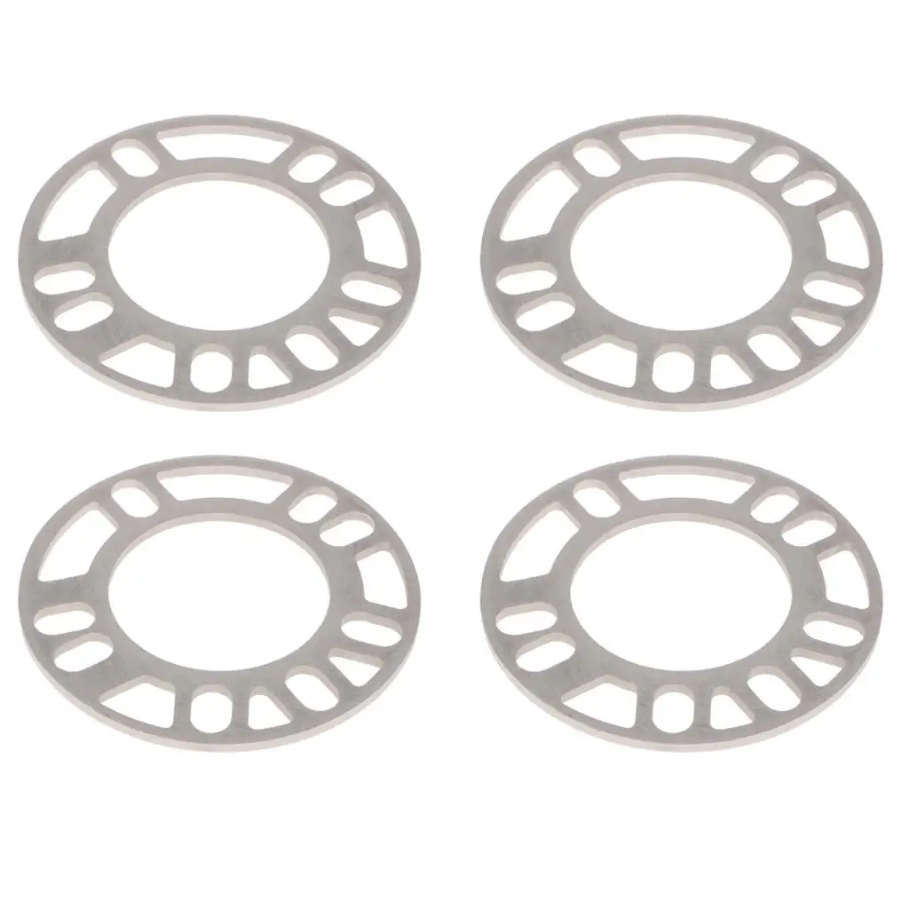 4 Pieces 5mm Universal Aluminum Alloy Car Wheel Spacer Shims For Car Styling