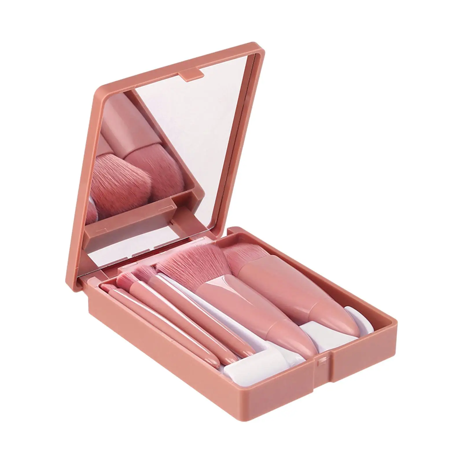 Makeup Brushes Set  Synthetic Powder Eyeshadow Eye Shadows Pink Highlight  with Case Blush Brushes for