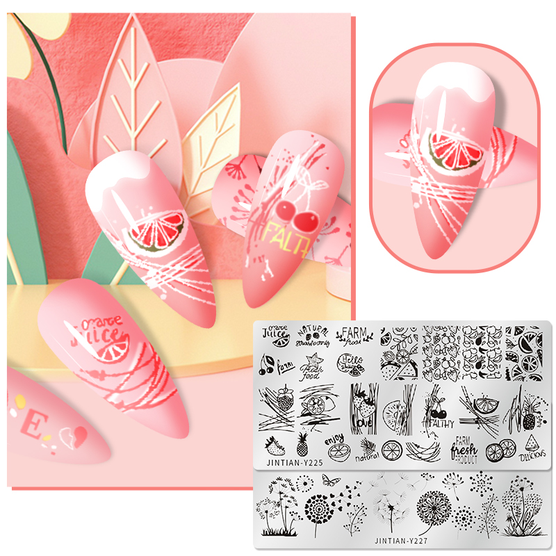 Description Picture 4 of itemFlower Leaves Nail Stamping Plates Leaf Floral Butterfly Line Printing Stencil Nail Stamp Templates Nail Art Tools
