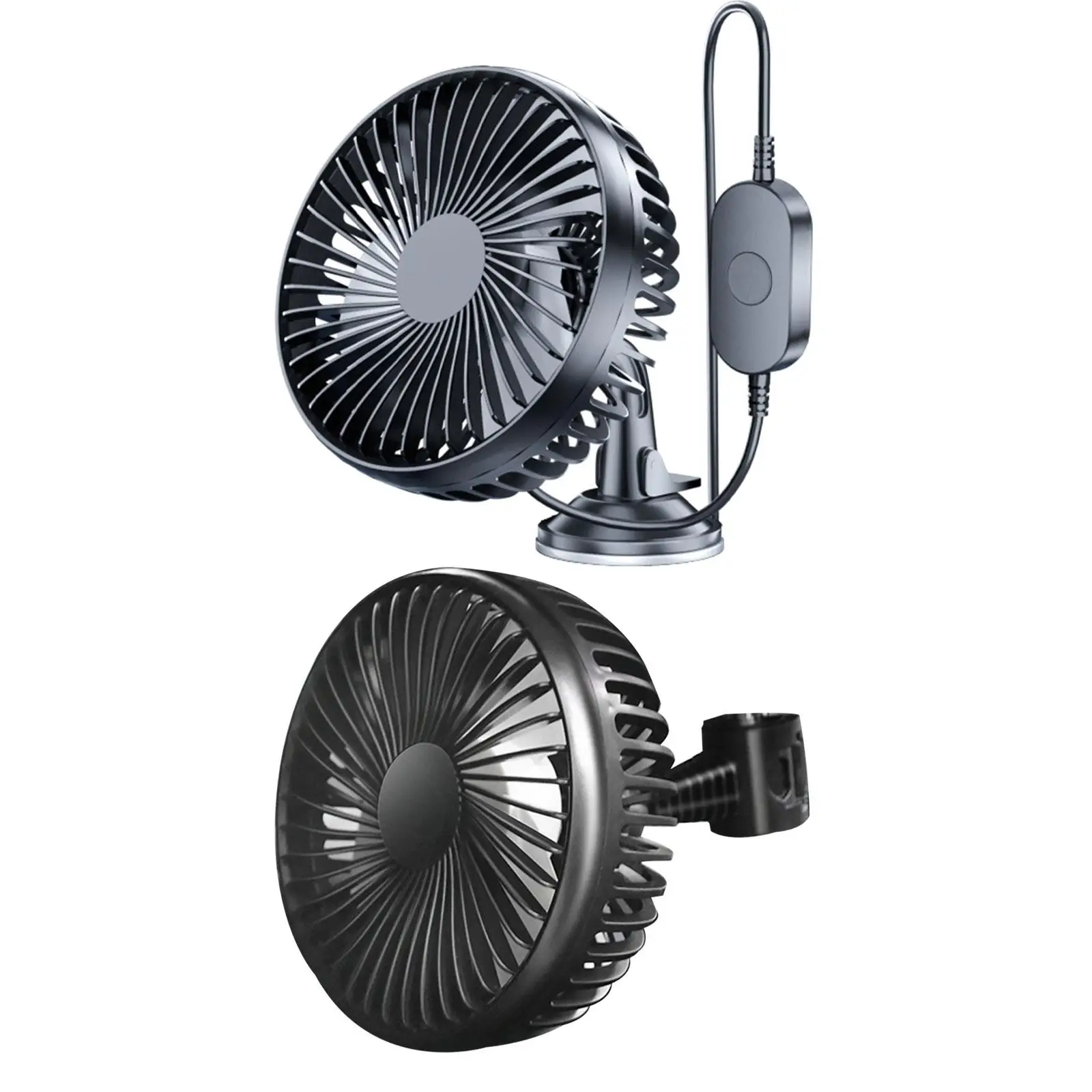 USB Car Fan Vehicle Fan Truck Fan with Low, Middle, High Wind