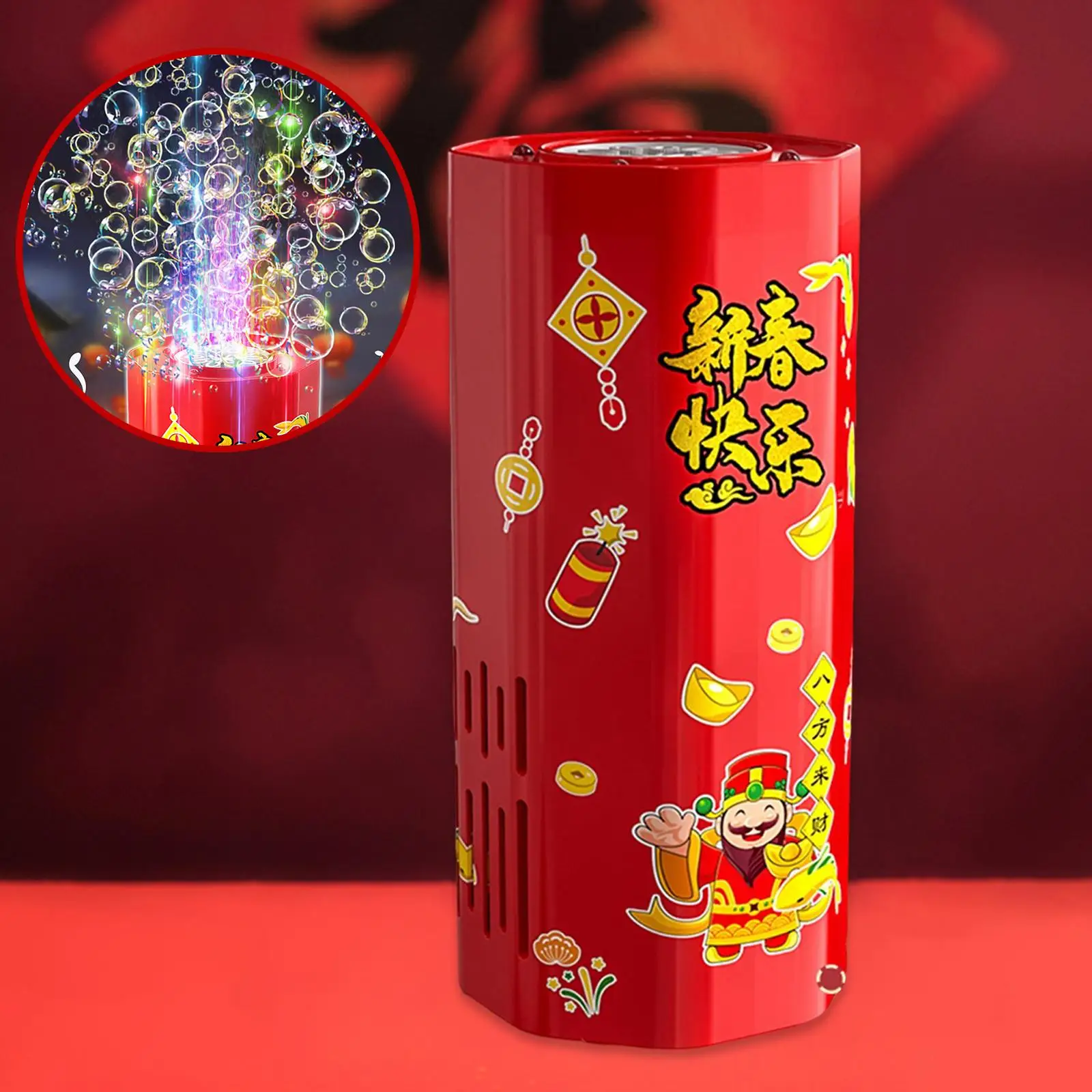 Automatic festival Bubble Blower with Flash Light for Holiday Garden Indoor New Year Outdoor