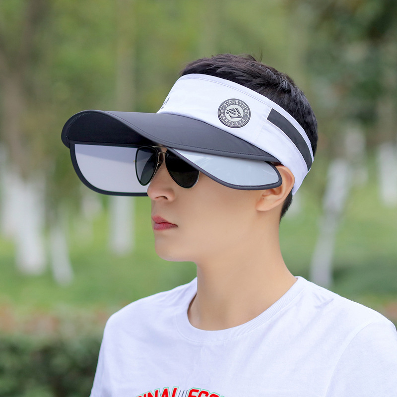 Retractable Visor Sun Hat For Summer Breathable Adjustable Unisex_voghion.com