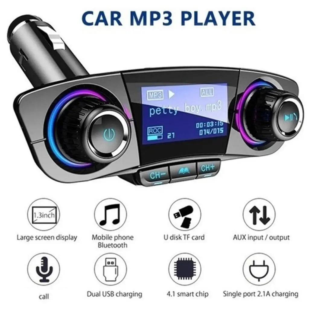 Bluetooth Handsfree Car Kits FM Modulator Aux USB MP3 Player