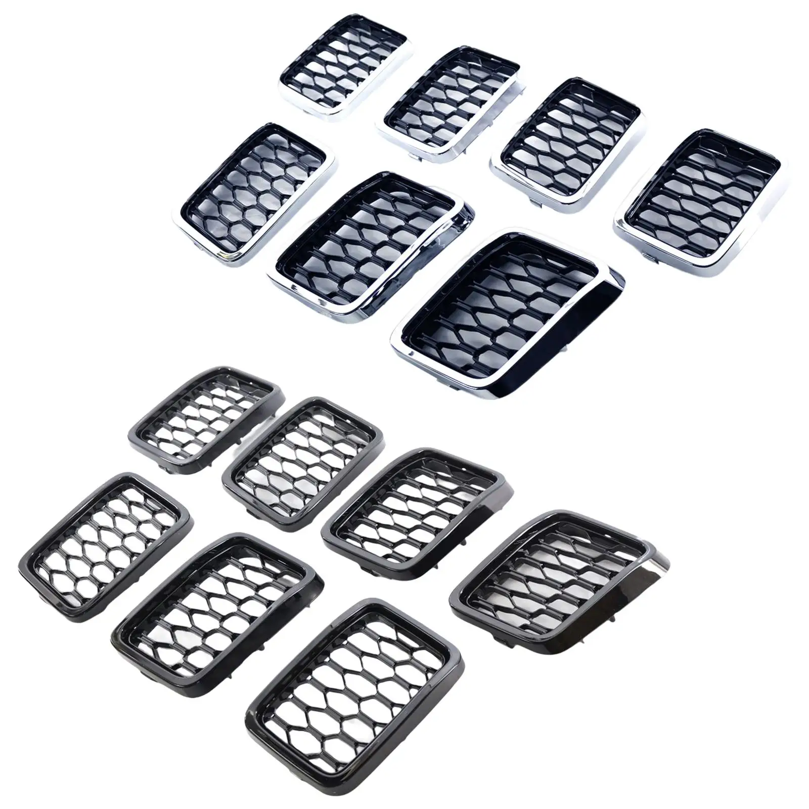 7 Pieces 68317863AA Honeycomb Front Mesh Grilles Inserts Fits 