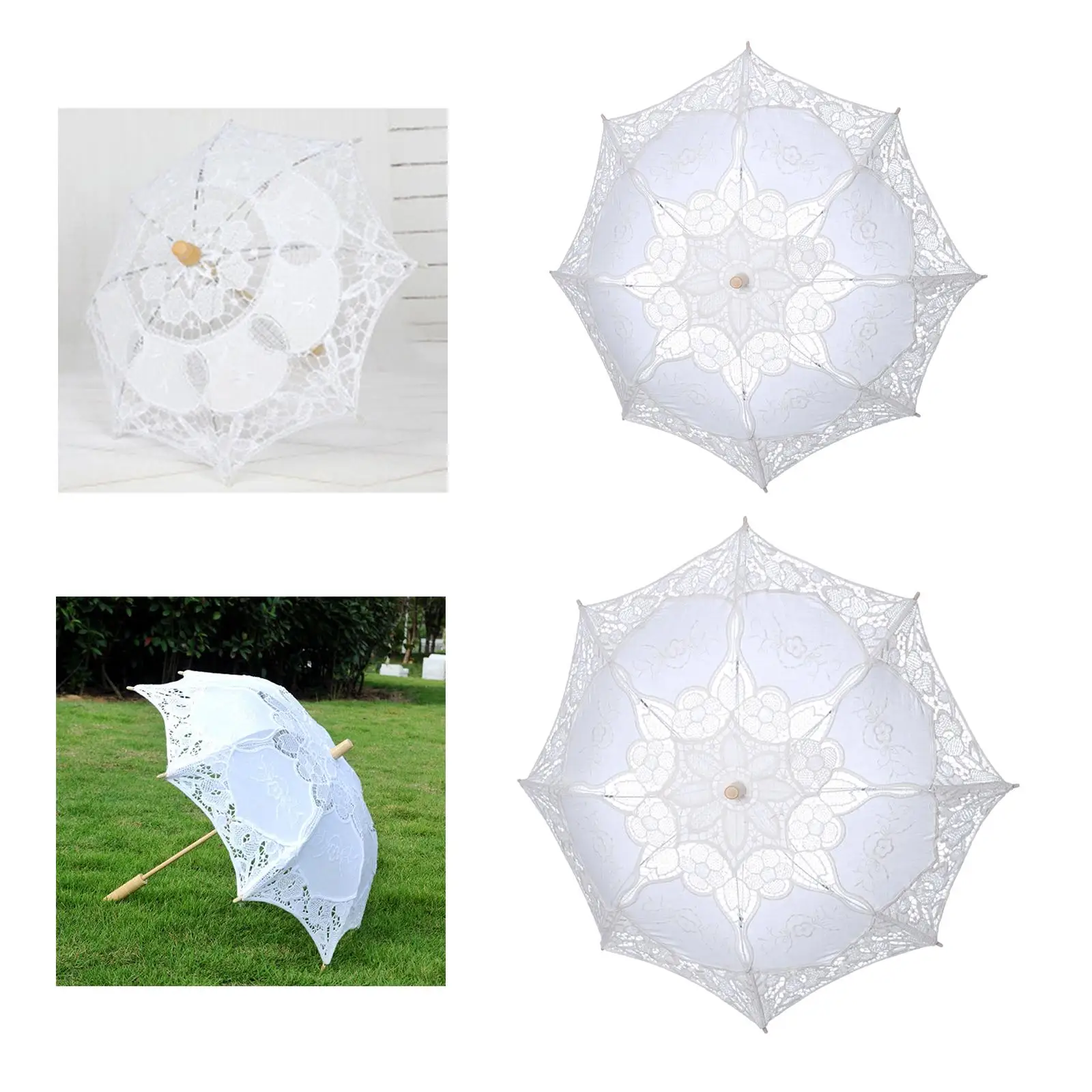 Lace Umbrella Decor Western  for Photography Prop Bridal Party