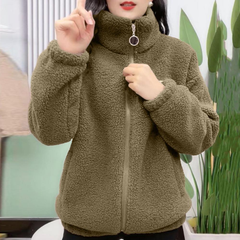 Title 3, Hip Hop Autumn Winter Fleece Fluffy Jacket Stre...