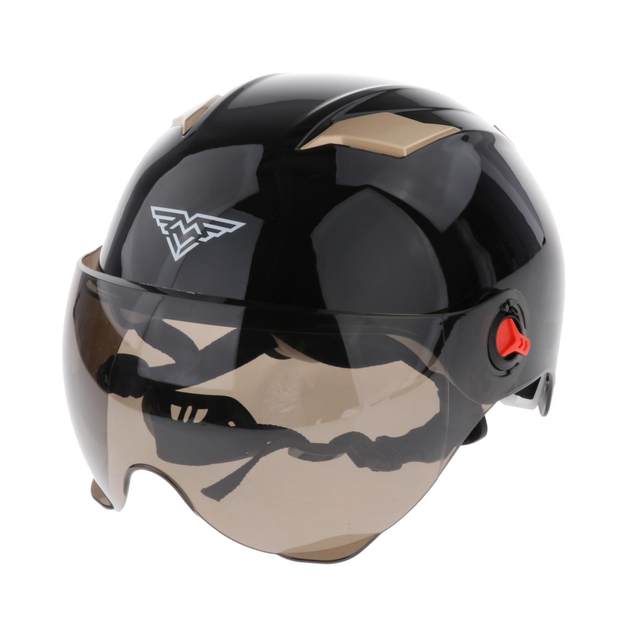 Summer Breathable Motorcycle Half Motorbike Cycling for Men Women with Goggles Racing Head Protector Equipment
