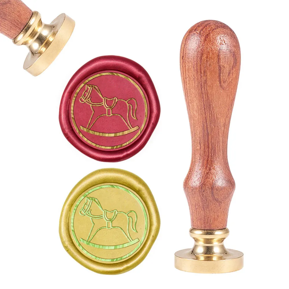 Brass Wax Seal Stamp e Wood Handle