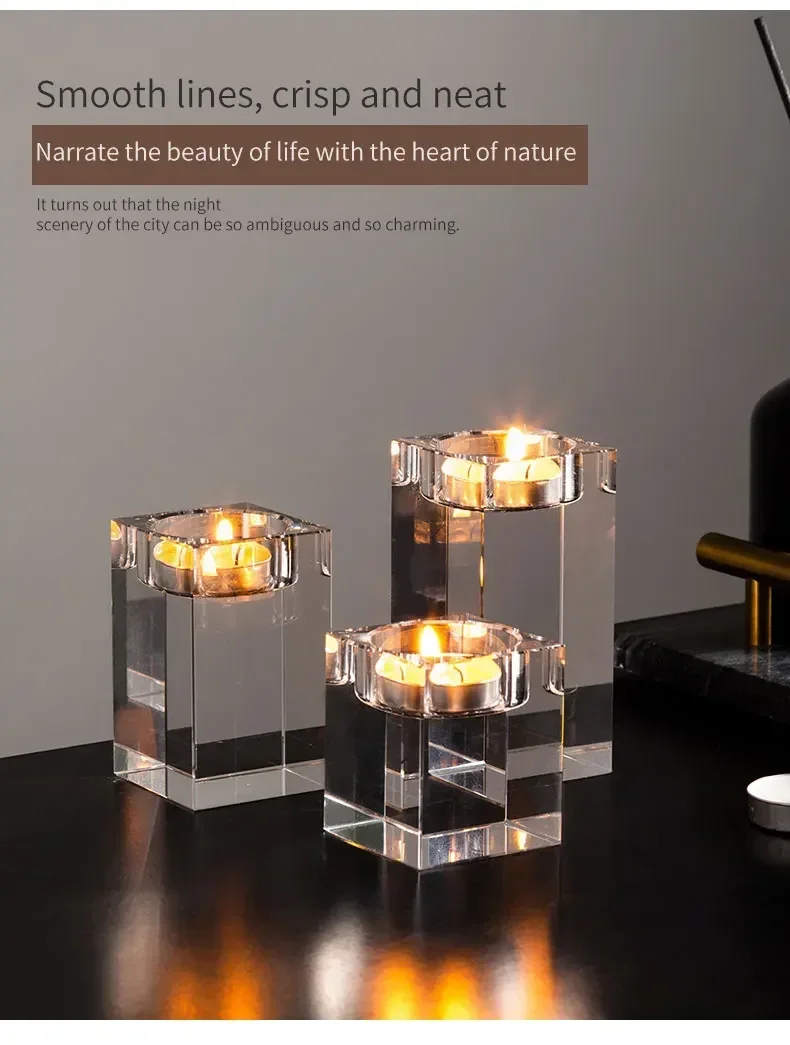Minimalism Crystal Glass Creative Romantic Candle