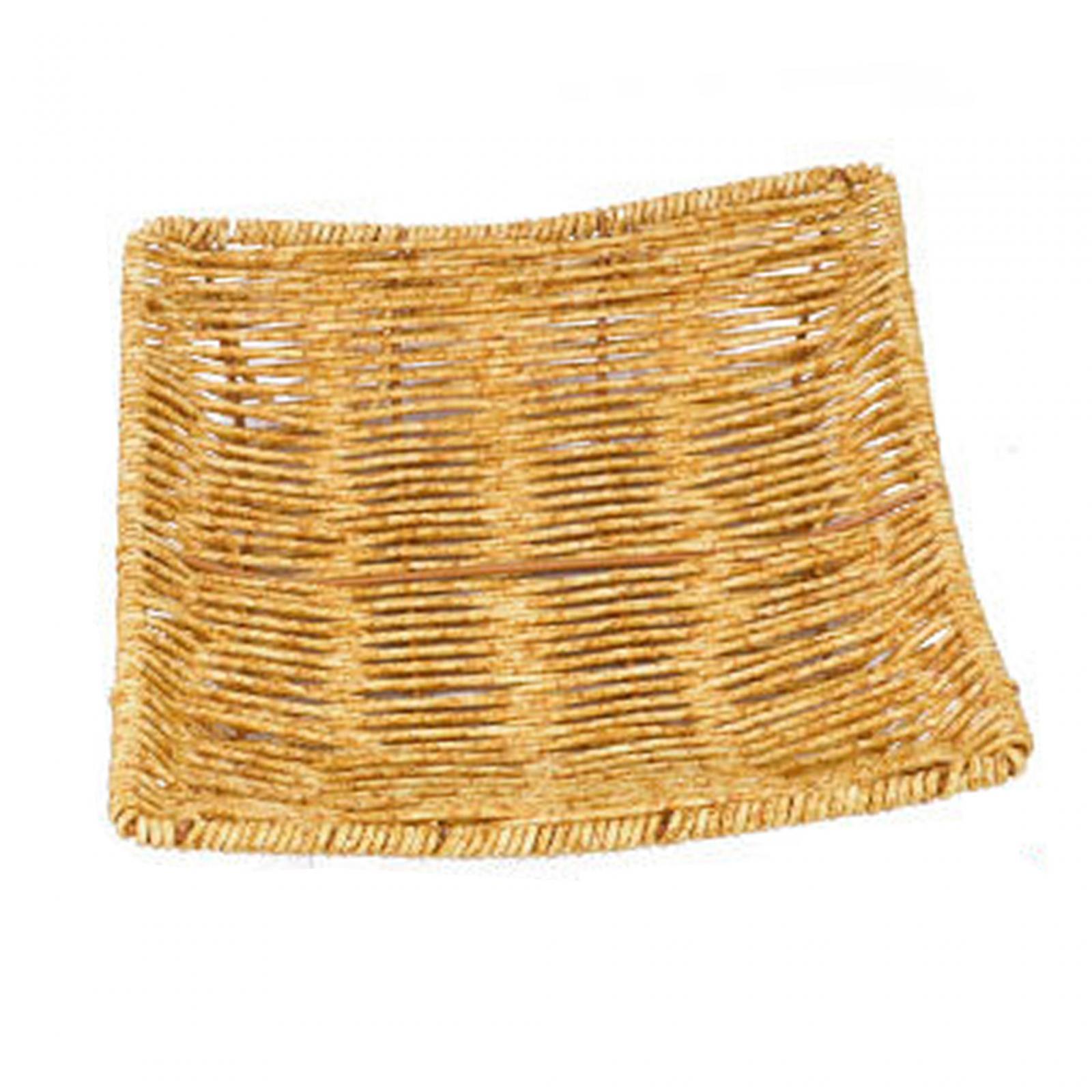 Bread Tray Imitation Rattan Basket Fruit Storage Basket Bread Basket Tray Handwoven Serving Tray for Room, Park, Outdoor