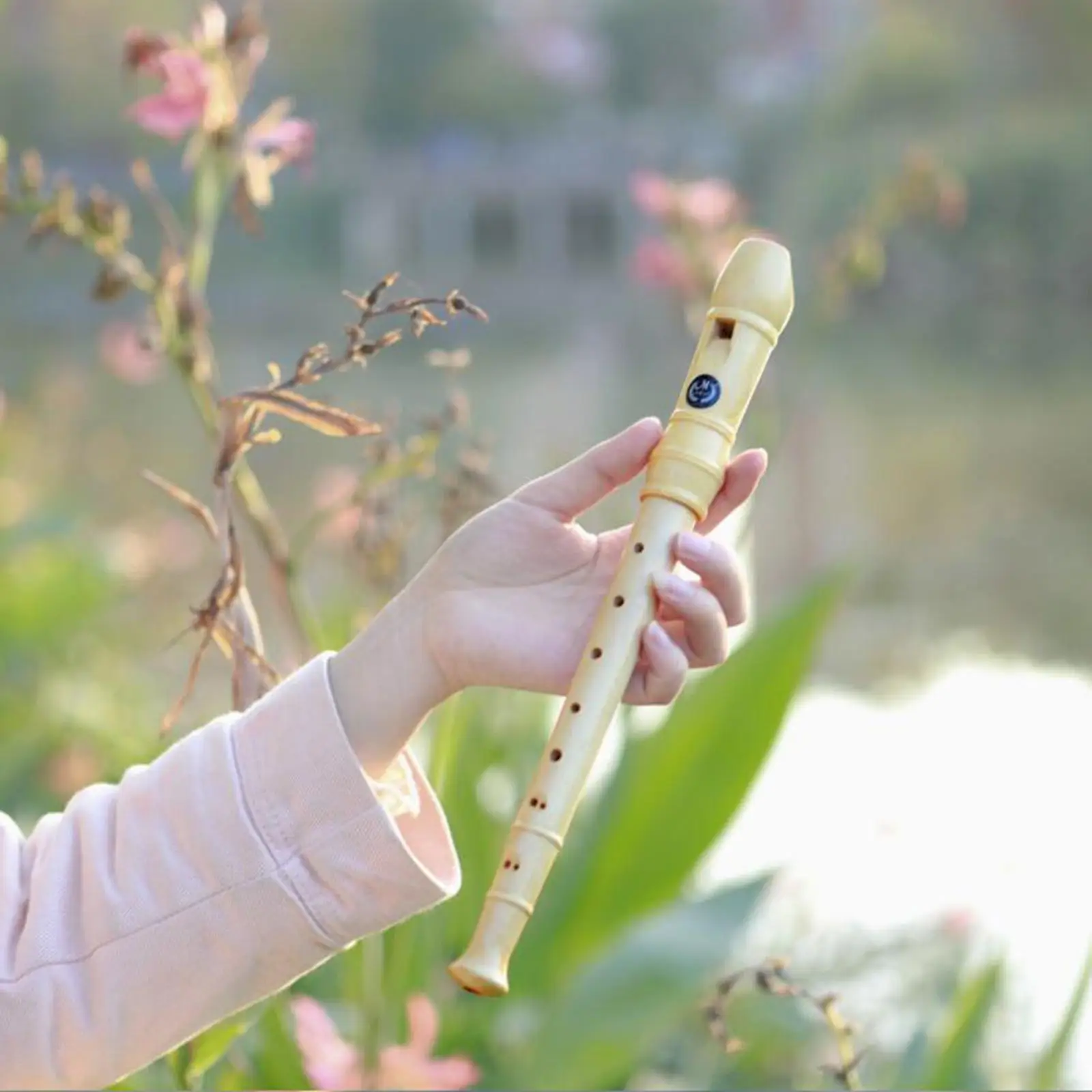 Wooden Soprano Recorder Children Educational Tool Musical 8 Holes Long Flute Recorder Instrument for Beginners Musicians