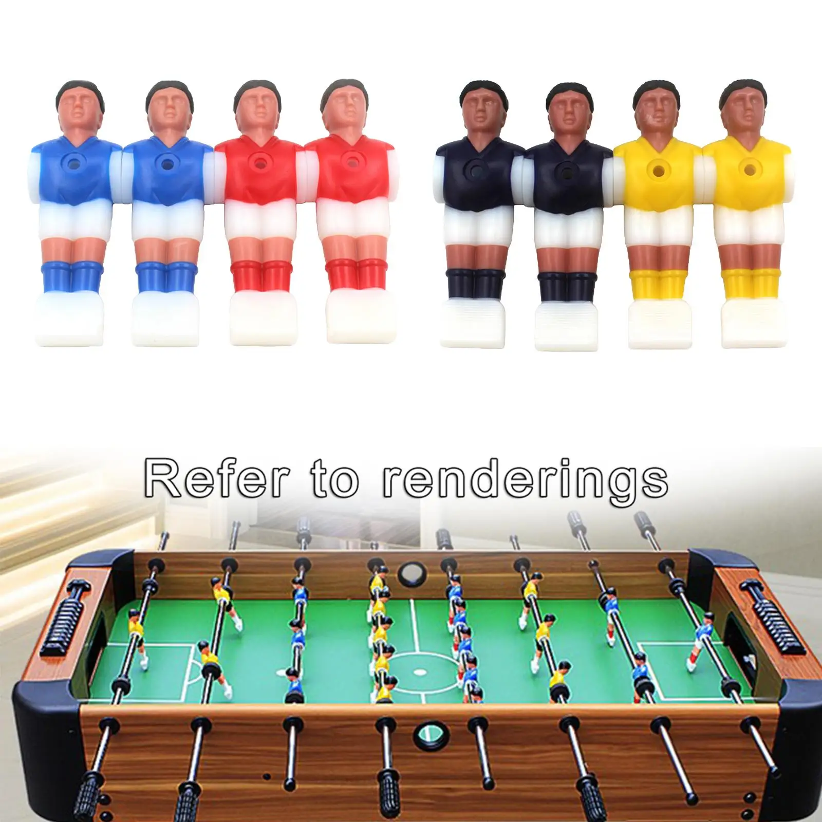4 Pcs Resin Foosball Top Guys Miniature Soccer Player Model Tournament Indoor Entertainment Parts