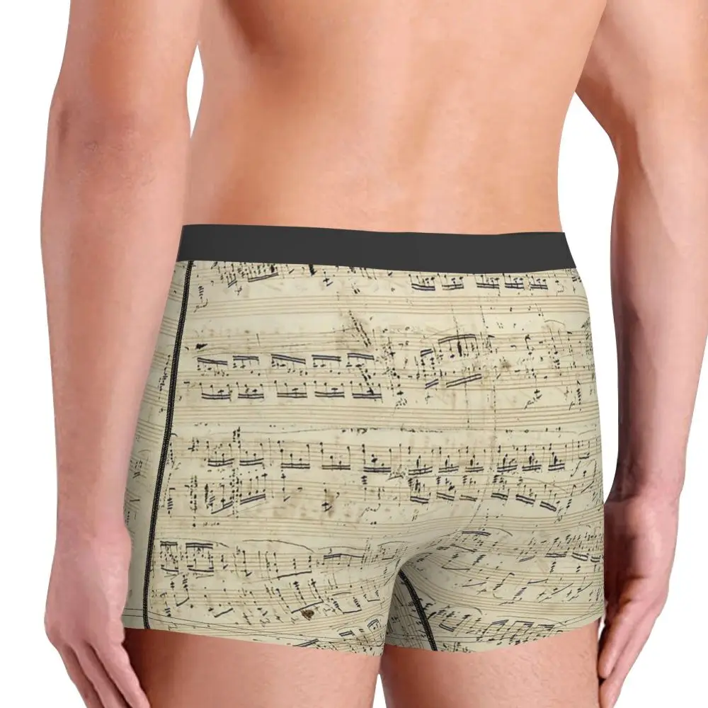 Fashion Boxer Shorts Panties Man Frederic Chopin Music Polonaise Op. 53 Underwear Polyester Underpants for Homme S-XXL underwear boxer
