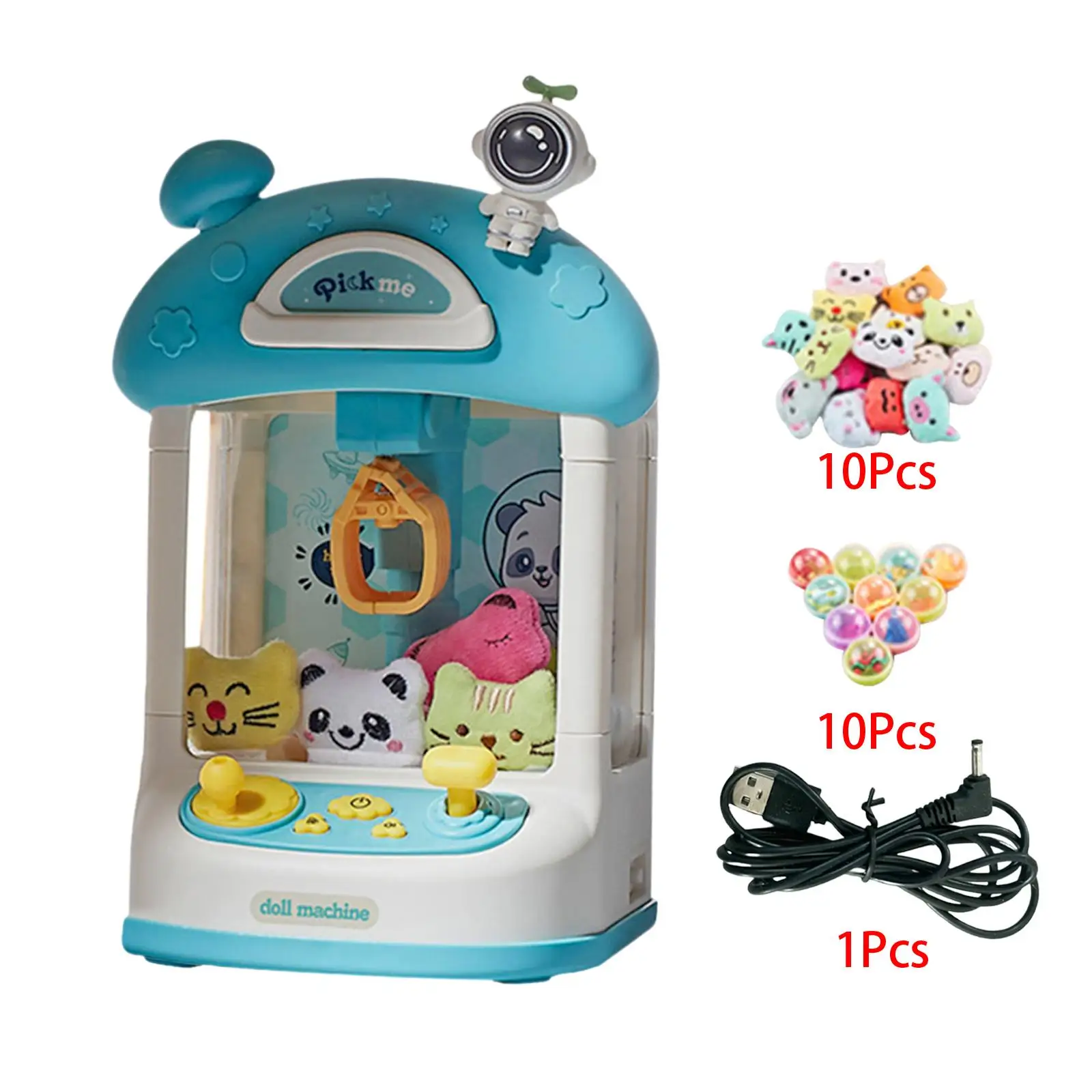 Claw Machine with Lights Children Interactive Toys Indoor Toy Lovely Doll Machine for Girls Children Adults Party