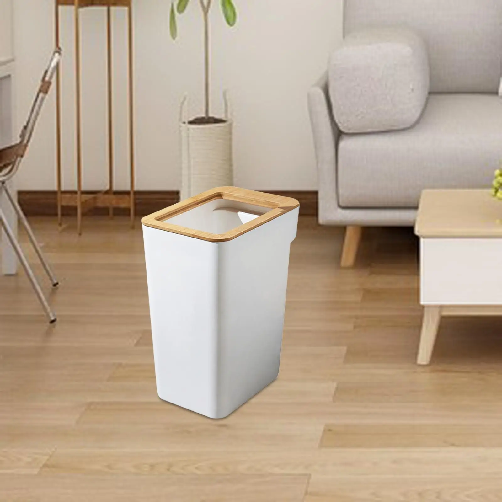 Modern Trash Can Garbage Container Without Lid Waste Bins Rubbish Can Trash Bin for Washroom Kitchen Home Office Bathroom