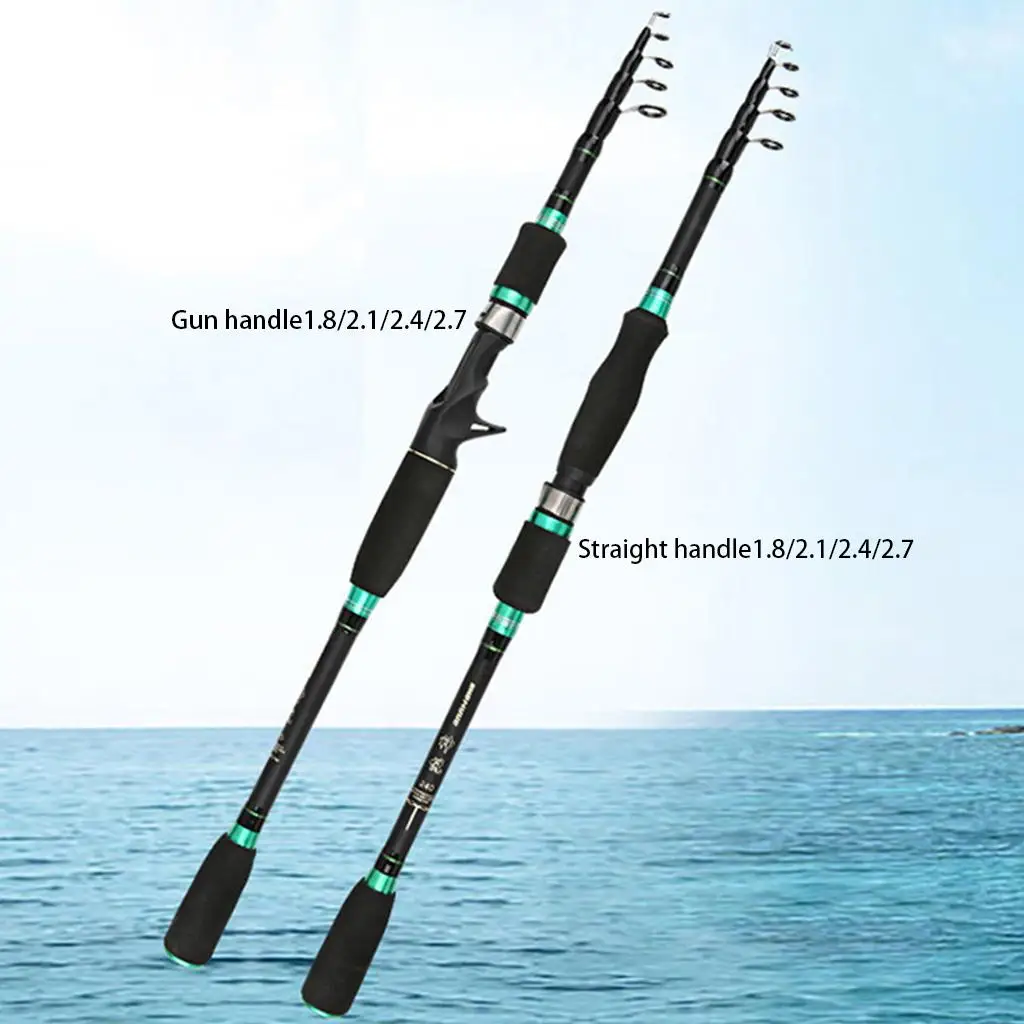 Carbon Telescopic Fishing Rod Sea Saltwater  Travel Fishing 