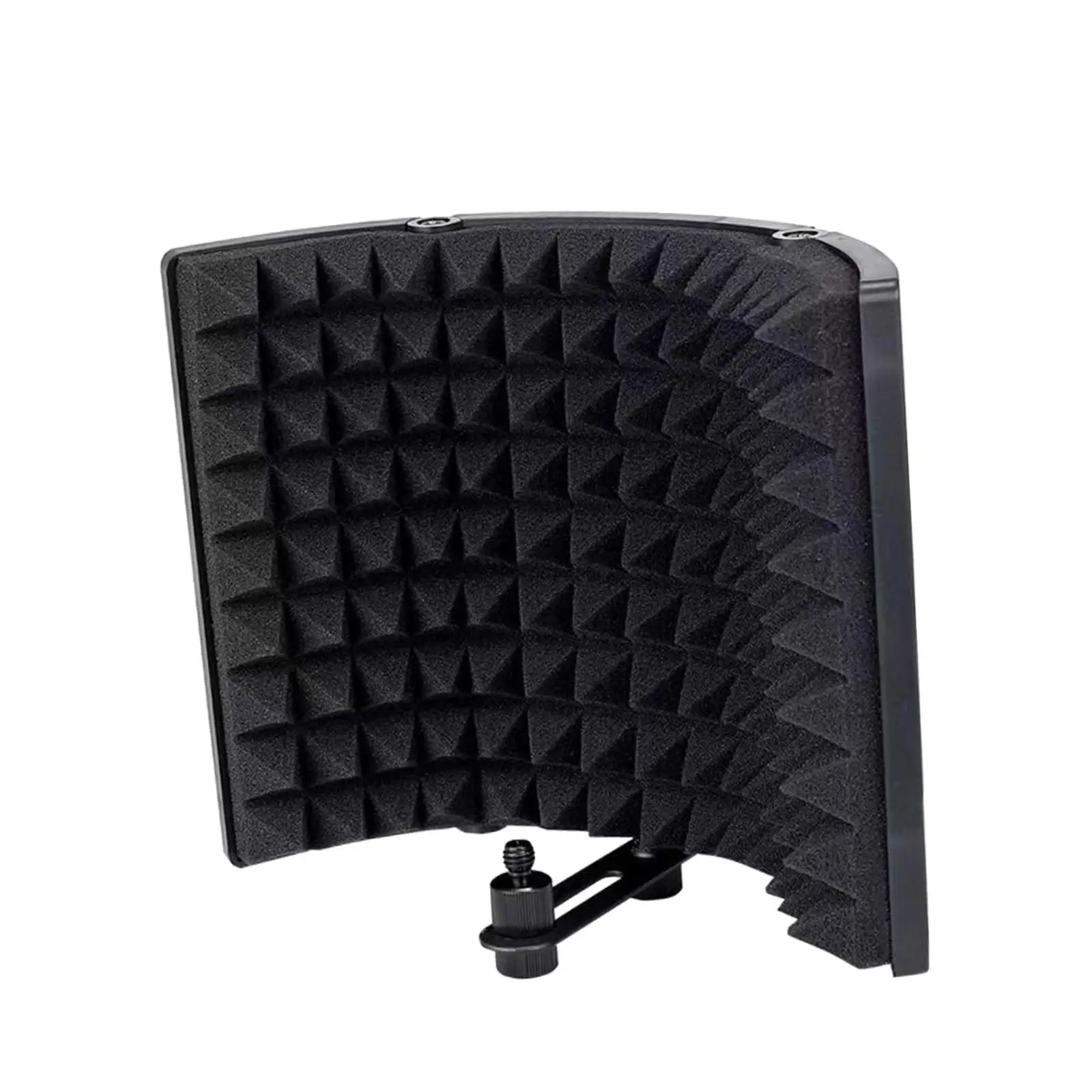 3 Panels Microphone Isolation Shield Adjustable Foldable Vocal Recording Panel Wind Screen for Podcasts Recording Studio
