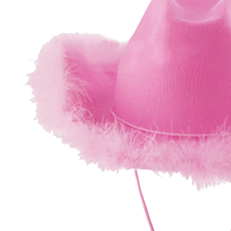 Western Style Feather Decor Felt Cowboy 