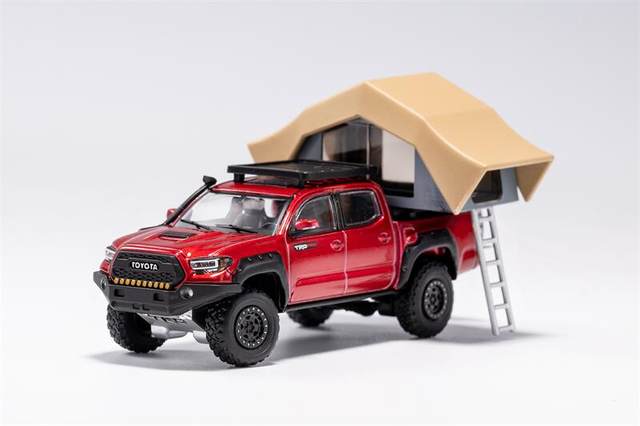 Gcd 1:64 Toyota Tacoma Camping Edition /red Die-cast Car Model