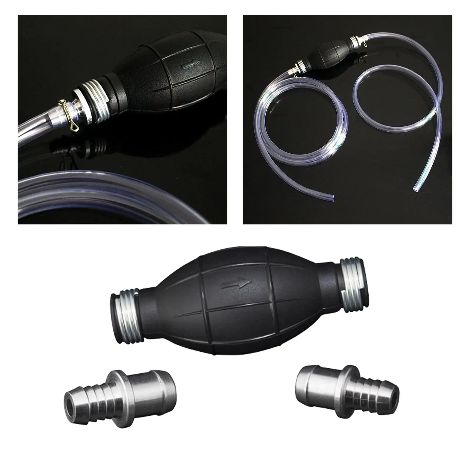 Gasoline Siphon Hose Pump, with 2, Siphon Pump, Gas Transfer Pump, Easy to Use