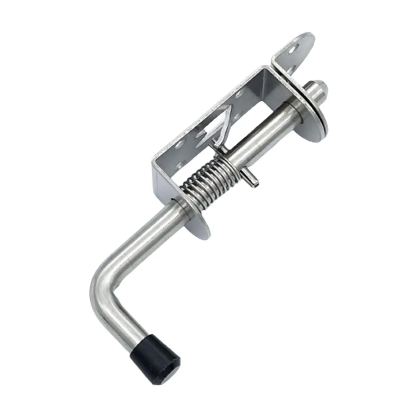 Spring Loaded Barrel Bolt Latch Pin Metal Lock Steel with Grip Sliding Latch Bolt for Chest Shed Utility Trailer Gate