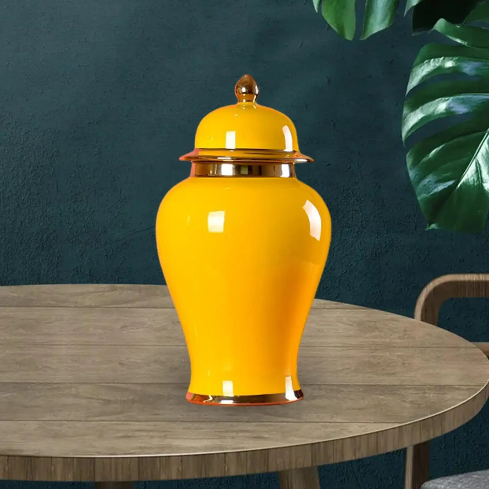 Chinese Porcelain Ginger Jar Storage Organizer Ceramic Vase for Bedroom Cafe