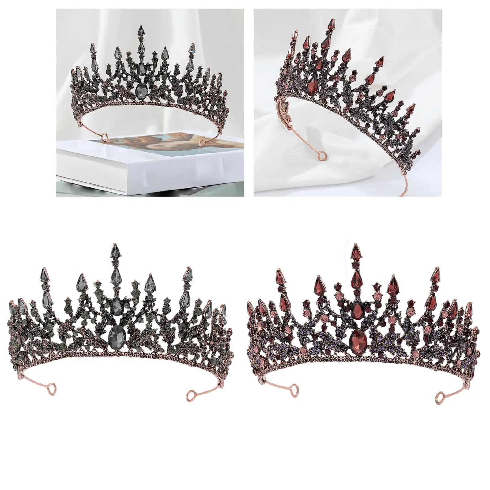 Baroque Tiara Crowns, Rhinestone Tiara Crowns Crowns for Cosplay Prom
