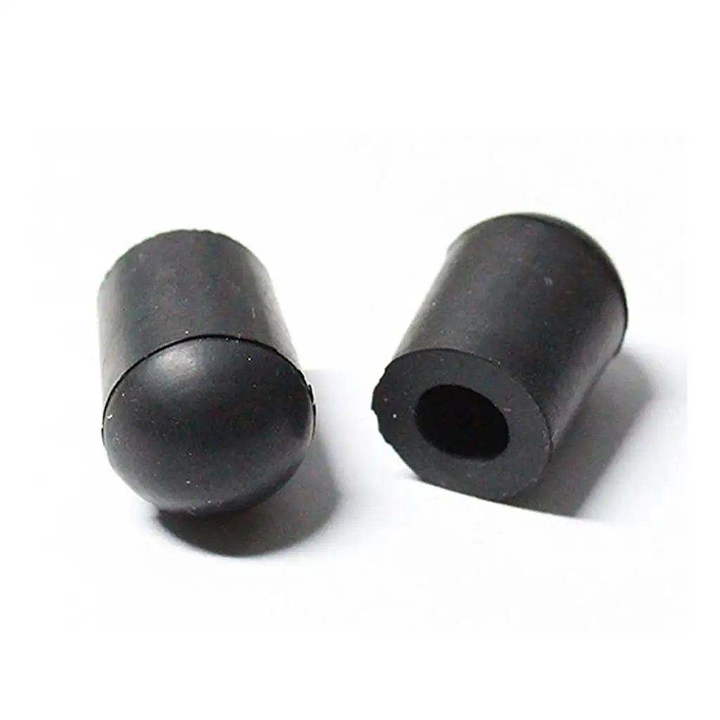 2 Pcs Black Rubber Tip 10mm Diameter for Upright Double Bass 