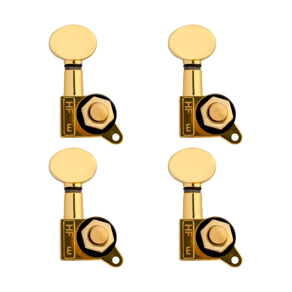 2L + 2R Ukelele Machine Heads Tuning Pegs Tuning Pegs Set for Ukelele, Golden, High Quality