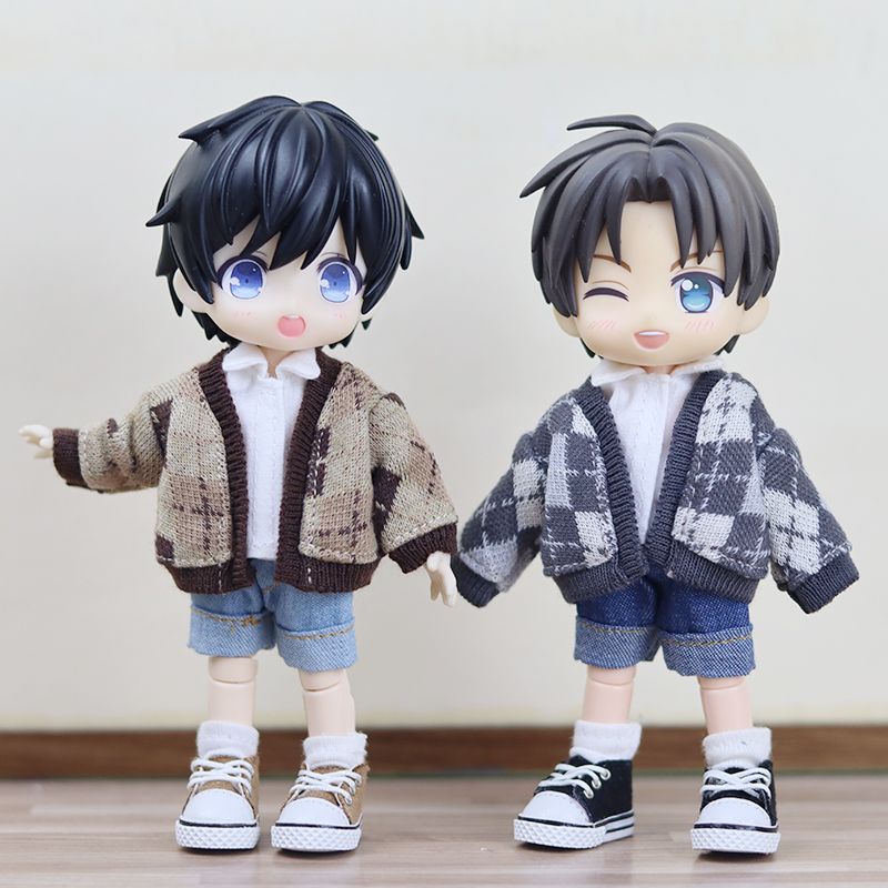 ob11 Baby clothes cute sweater coat Plain body P9 1/12 bjd clothes gsc molly P9 wearable doll accessories