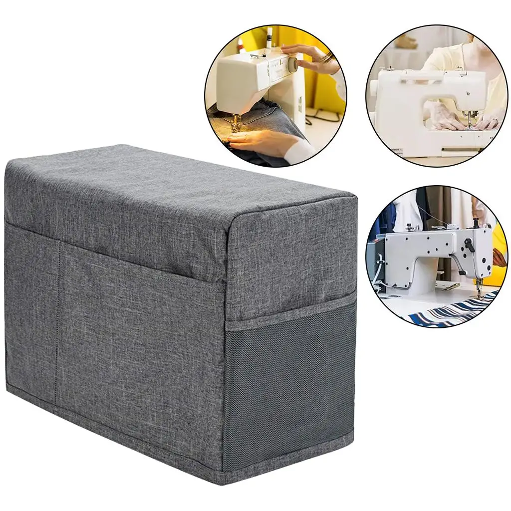 Universal Dust Cover for Sewing Machine with Storage Pockets Waterproof Gift