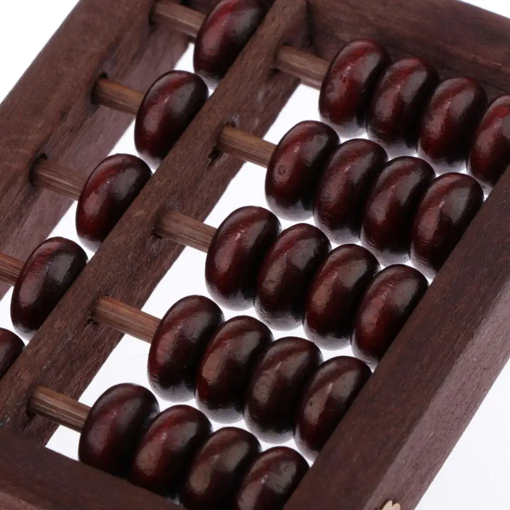 5 Digits Vintage Wooden Abacus Calculation Tool for Kids And Adults Gift