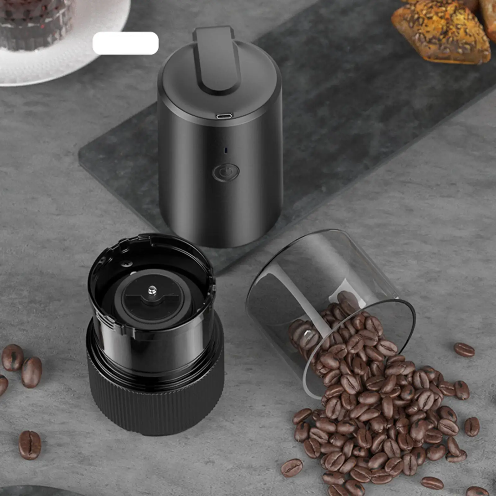 Travel Electric Coffee Grinder with Drip Filter Coffee Bean Grinding Coffee Bean Grinder for Drip/Espresso/Pourover/Coldbrew
