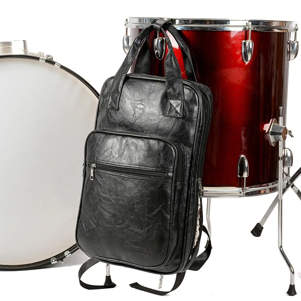 PU Leather Drum Stick Drumsticks Bag Carrying Case Parts Accessory