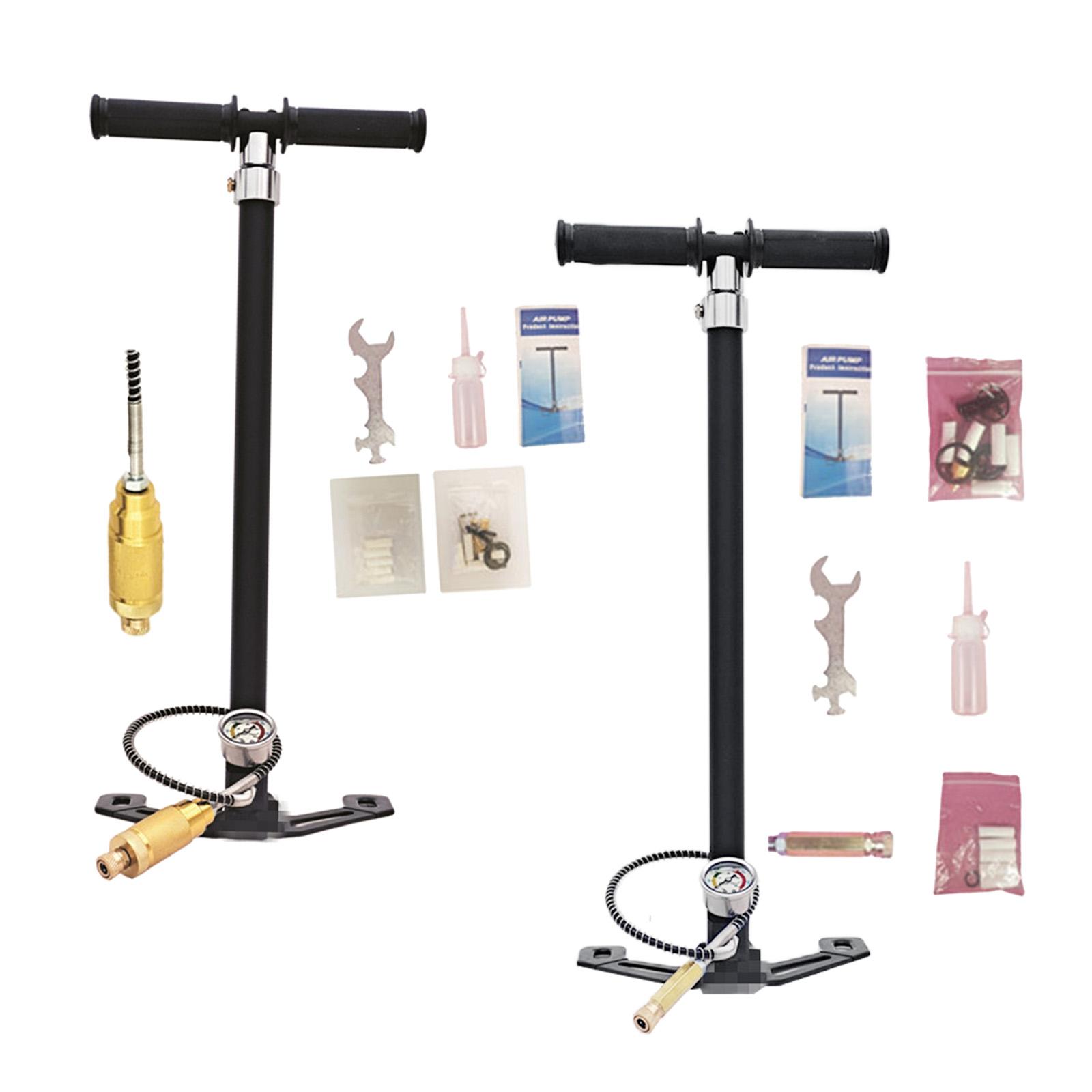 Portable High Pressure Shock Pump Aluminum Alloy Digital Gauge T-Handle Design Air Compressor Adapter 1pcs Pcp Mini