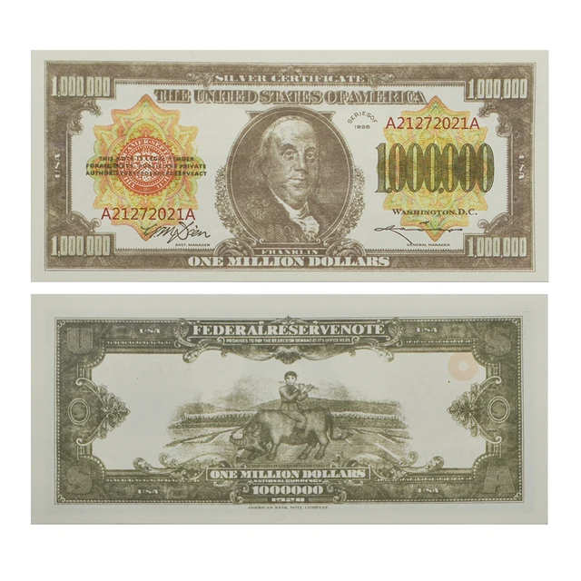 Copy US One Million Dollars Fake Money Paper Bills Banknotes Non-currency  Dollar - AliExpress