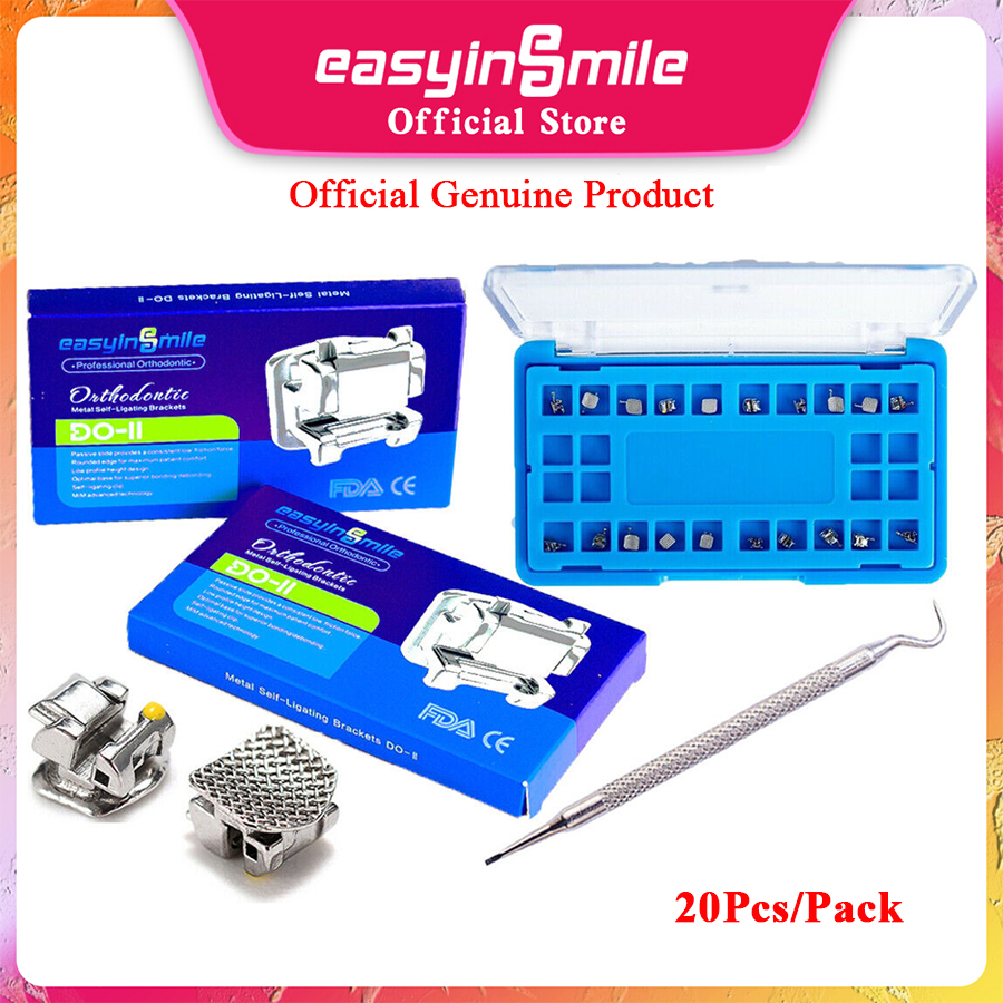 Best of Easyinsmile Dental Material For Metal Orhto Bracket Roth / MBT 345 Slot .022 Mini Braces Self Ligating 20pcs / pack Reviews & Tips