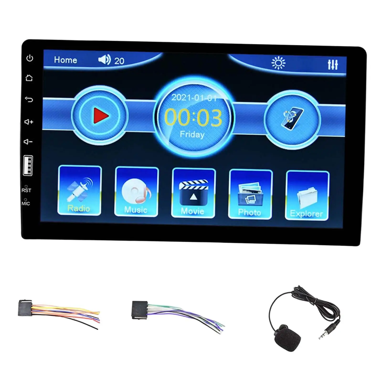 Car Radio Player FM Radio USB Vehicle Audio Receiver for SUV Trucks Vehicles