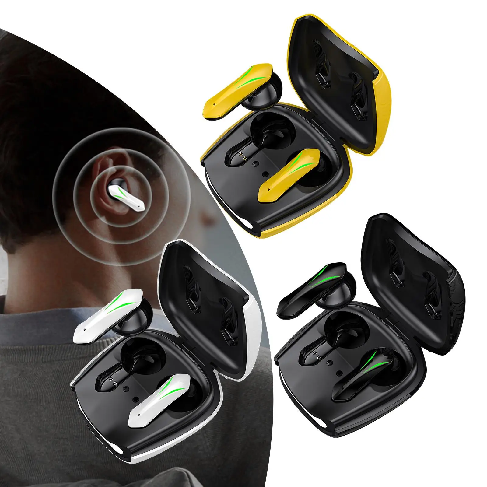 Bluetooth Headset 13mm Moving Coil in Ear for Conversation Music