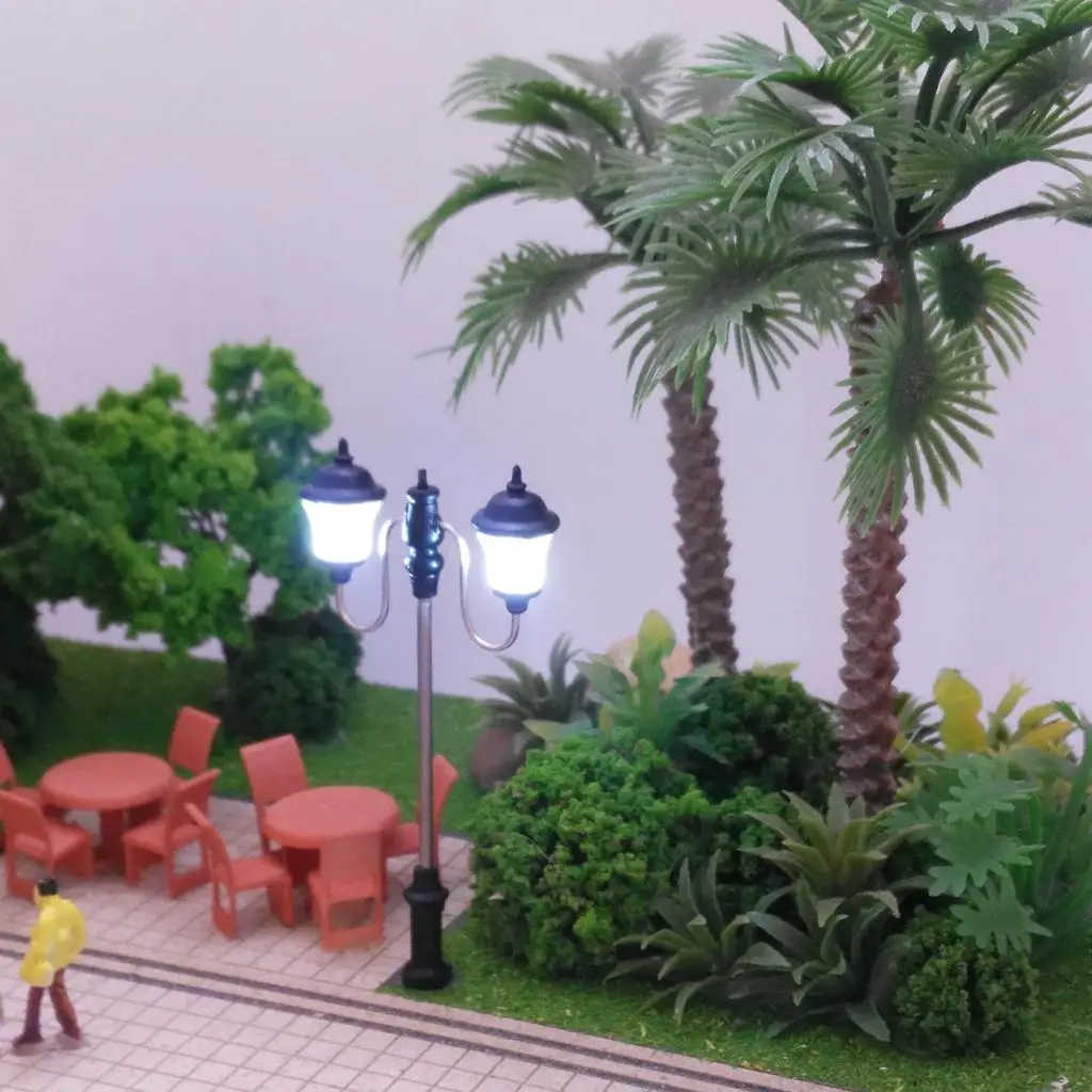 5 Pieces Model Railway Train Lamps Leds,  Garden / Lawn / Miniatures Landscape Lighting Lamps Street Lgihts,  Scale, 7cm 3V