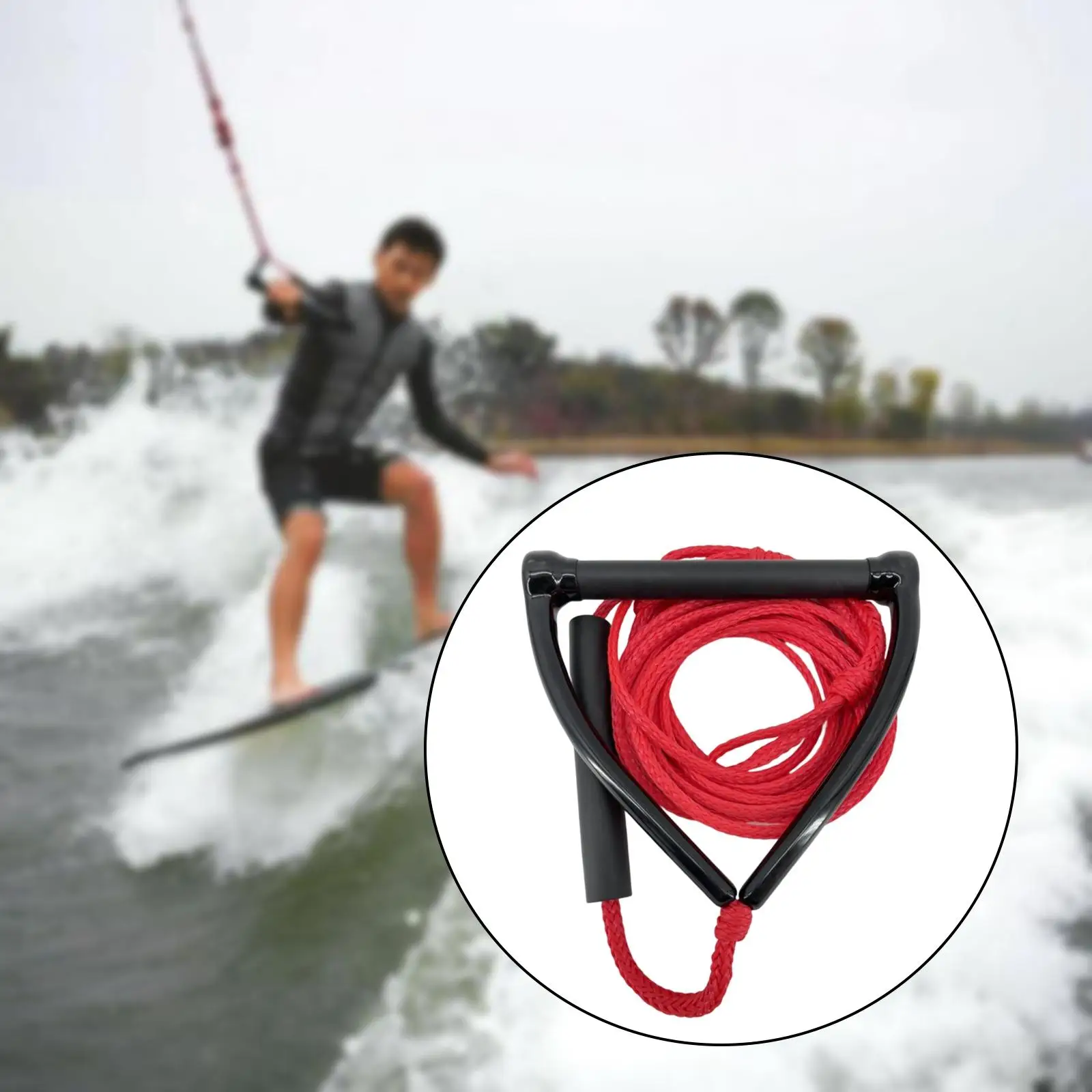 Water Ski Rope Boat Surfing Rope, Multifunctional ,Portable with Handle, Durable