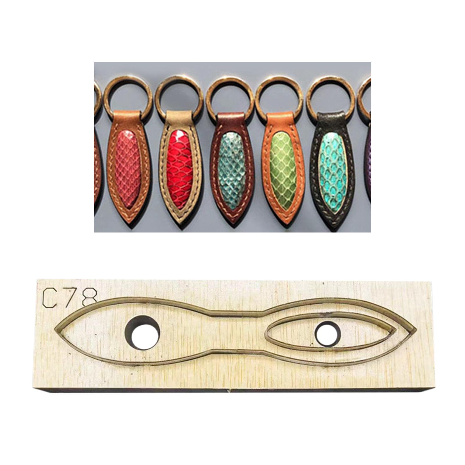 Leather Cutting Die Mold Handmade Zipper Head Leather Cutting Mold DIY for Purse Making Keychain Hanging Pendant Accessories