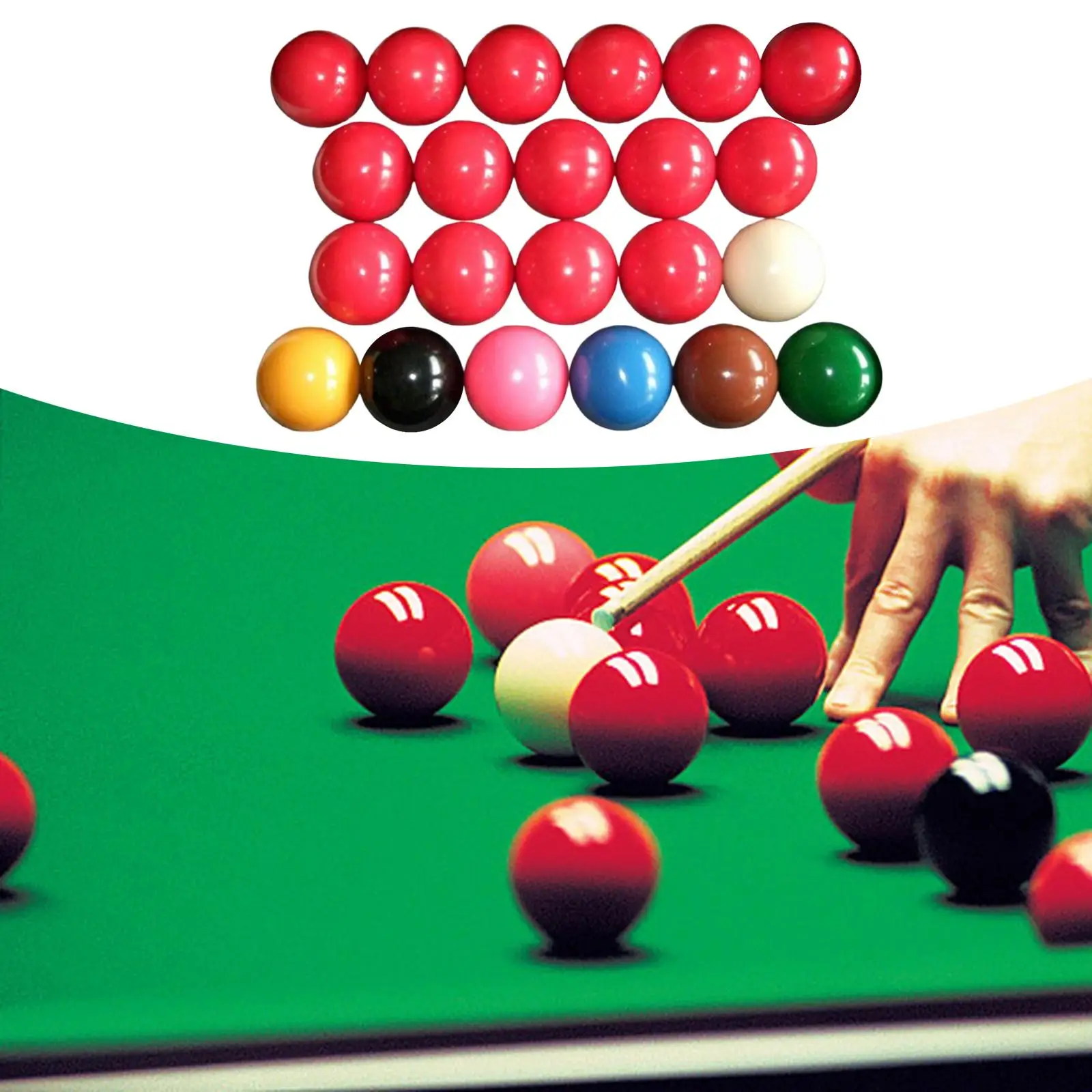 Snooker Balls Set 2 1/16 Resin Balls for Official Game Ball British Billiard