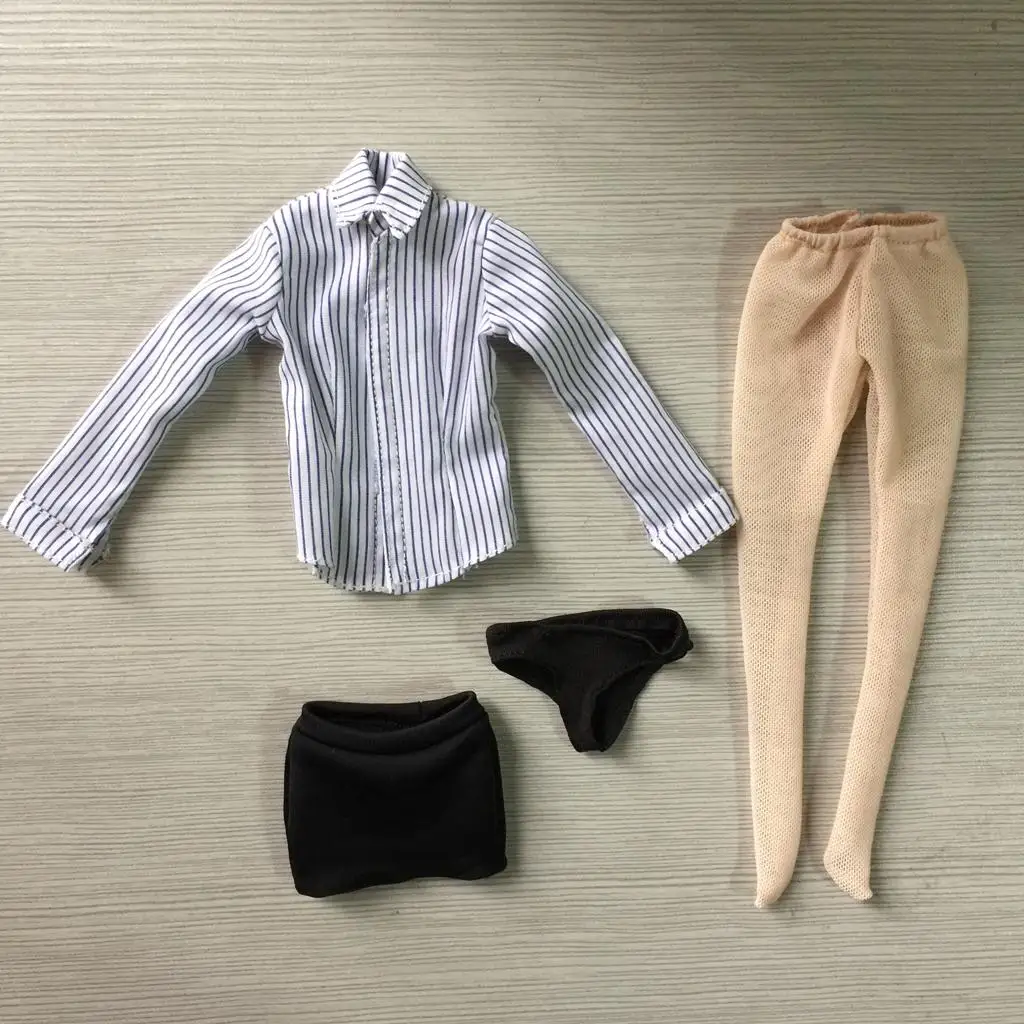 Doll Striped Shirt with Skirt Clothes Deduction for 12 Inch  Kumik CY Girl